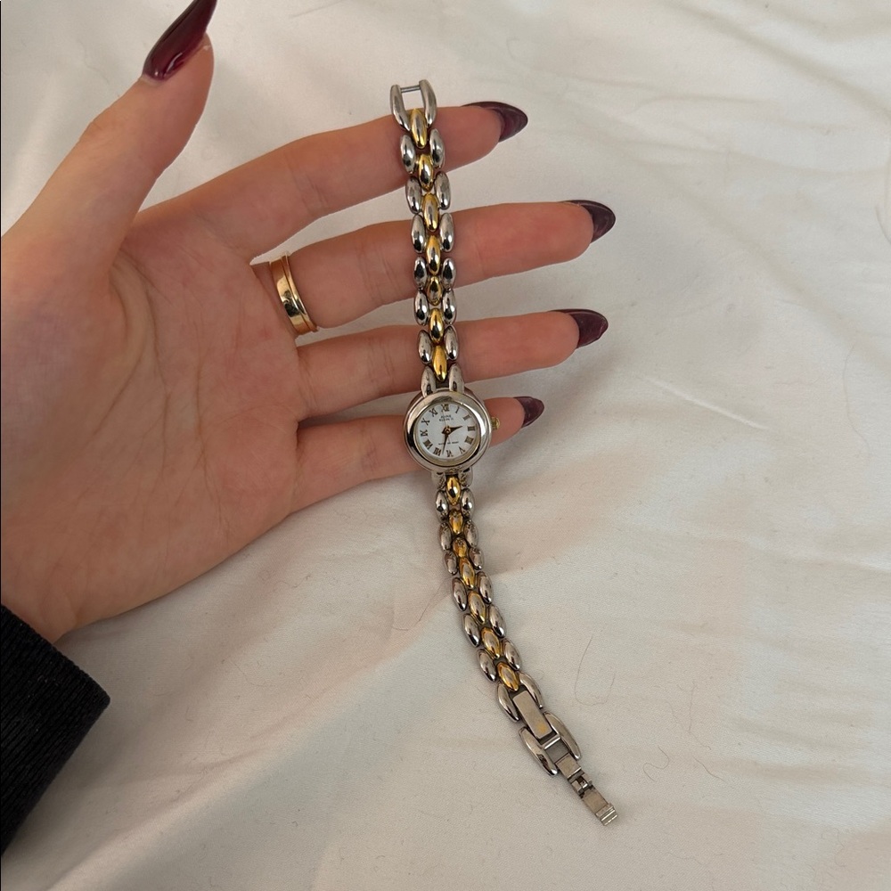 Anne Klein Elegant Silver and Gold Women's Watch